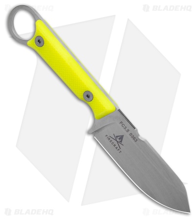 White River Firecraft 3.5 Pro Fixed Blade Knife Yellow G-10 (3.5" SW)