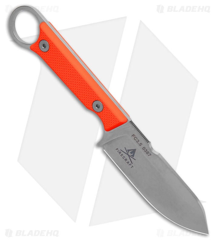 White River Firecraft 3.5 Pro Fixed Blade Knife Orange G-10 (3.5" SW)