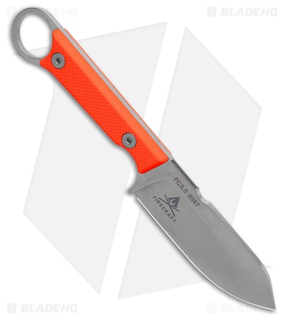 White River Firecraft 3.5 Pro Fixed Blade Knife Orange G-10 (3.5" SW)