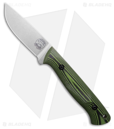 White River Knives Fry Utility Hunter Fixed Blade Knife Black/Green G-10 (3" SW)