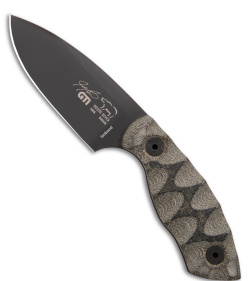 White River Knives GTI 3 Fixed Blade Knife OD Green/Black Micarta (3" Black)