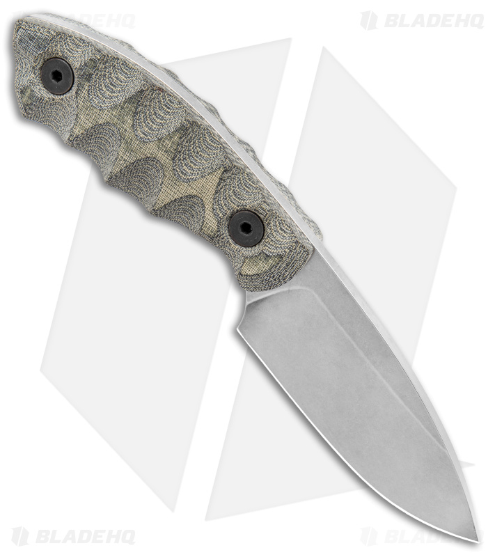 White River Knives GTI 3 Fixed Blade Knife OD Green/Black Micarta (3" SW)