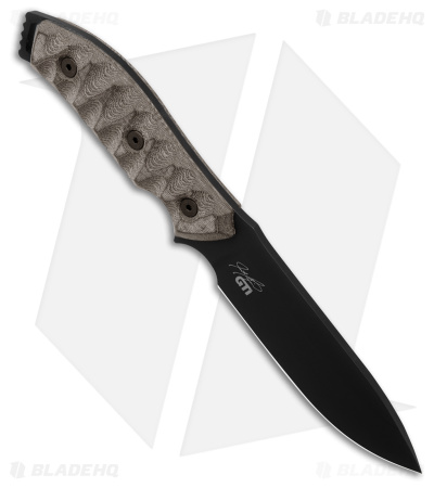 White River Knives GTI Knife Black/OD Green Micarta (5" Black)