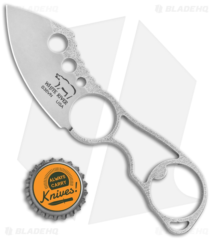 White River Knives Knucklehead II Neck Knife (3.875" Stonewash)