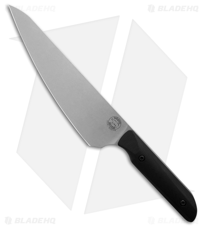 White River Knives Liong Mah Chef Knife Black G-10 (12" Satin)