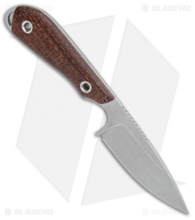 White River M1 Caper Fixed Blade Knife Burlap Micarta Natural (3.1" SW)