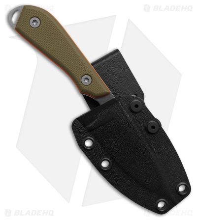 White River Knives M1-PRO MagnaCut Fixed Blade Knife Green/Orange G-10 (3" SW)