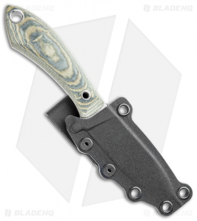 White River Knives Sendero Pack Knife Black/Olive Drab Linen Micarta (3.25" SW) 