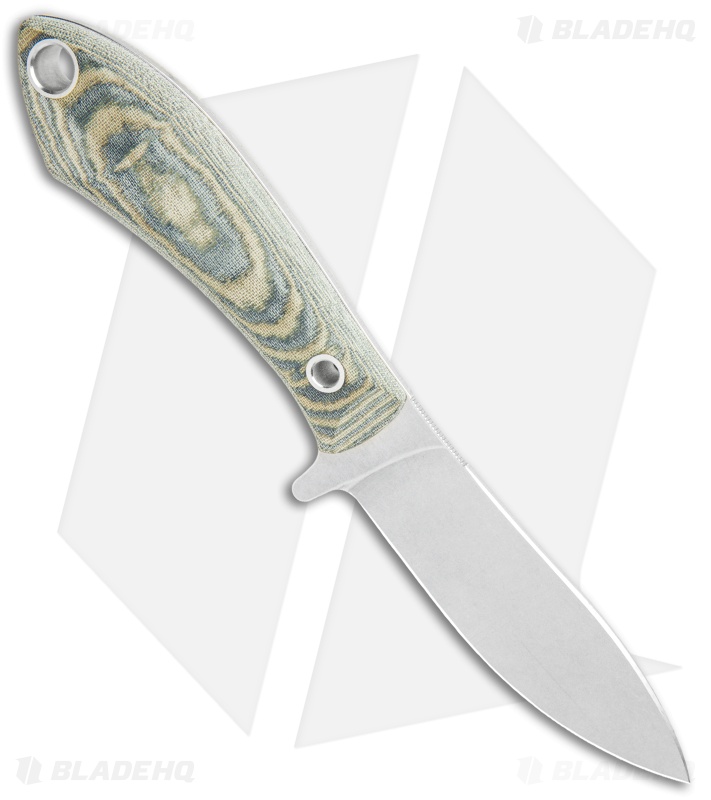 White River Knives Sendero Pack Knife Black/Olive Drab Linen Micarta (3.25" SW) 