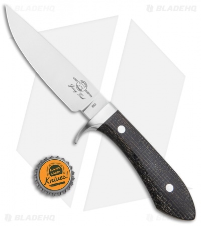 White River Knives Sendero Classic Knife Black Burlap Micarta