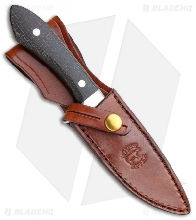 White River Knives Sendero Classic Knife Black Burlap Micarta