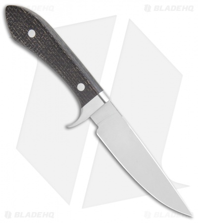 White River Knives Sendero Classic Knife Black Burlap Micarta