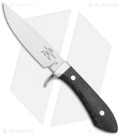 White River Knives Sendero Classic Knife Black Burlap Micarta