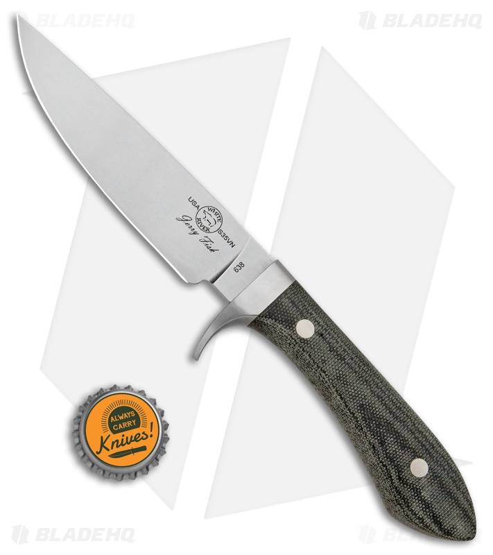 White River Knives Sendero Classic Knife Black Micarta (4.625" Stonewash) 