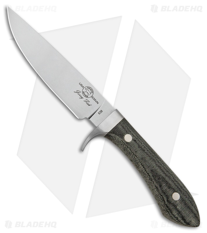 White River Knives Sendero Classic Knife Black Micarta (4.625" Stonewash) 