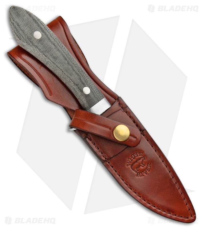 White River Knives Sendero Classic Knife Black Micarta (4.625" Stonewash) 