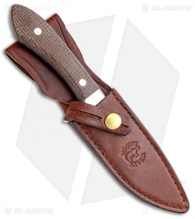 White River Knives Sendero Classic Knife Natural Burlap Micarta