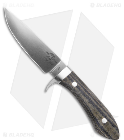 White River Knives Sendero Fixed Blade Knife Black/OD Green Micarta (4.625" SW) 