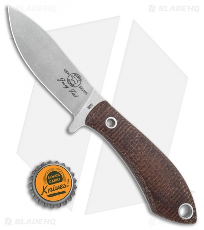 White River Knives Sendero Pack Knife Natural Burlap Micarta (3.25" Stonewash) 