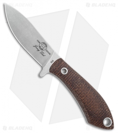 White River Knives Sendero Pack Knife Natural Burlap Micarta (3.25" Stonewash) 