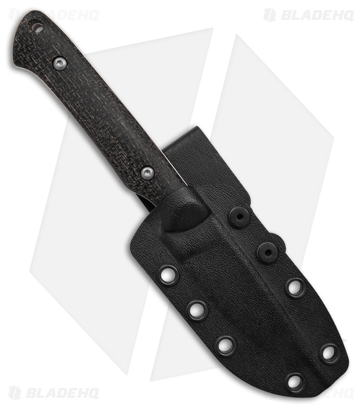 White River Knives Small Game Fixed Blade Knife Black/Burlap Micarta (3" Satin)