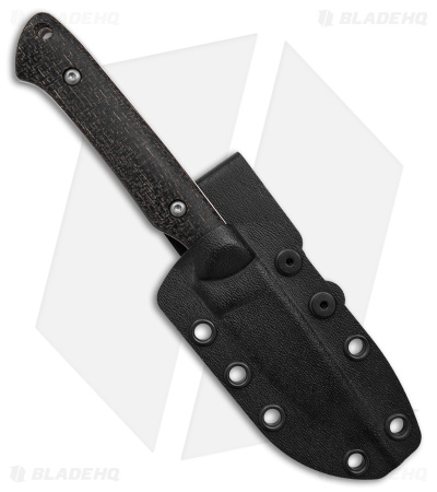 White River Knives Small Game Fixed Blade Knife Black/Burlap Micarta (3" Satin)