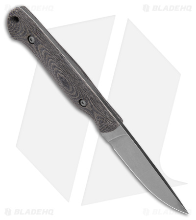 White River Knives Small Game Fixed Blade Knife Black/OD Micarta (3" Stonewash)