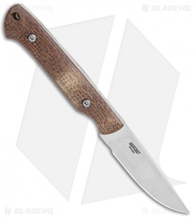 White River Small Game Fixed Blade Knife Natural Burlap Micarta (3" Satin)