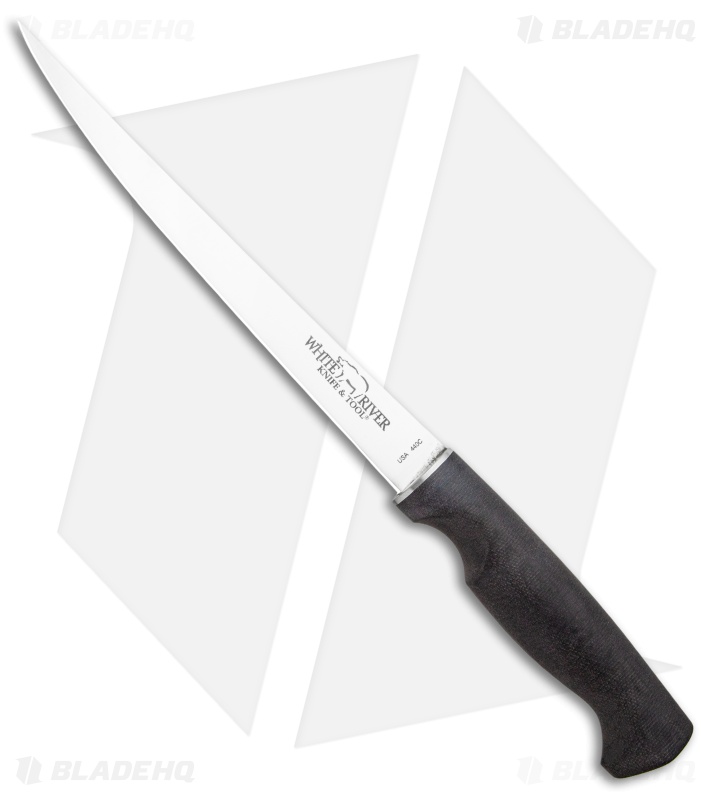 White River Knives 8.5" Traditional Fillet Knife Black Micarta