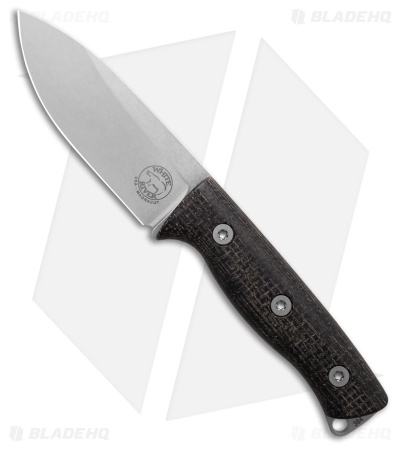 White River Knives Ursus Cub MagnaCut Fixed Blade Knife Black Micarta (3.5" SW)