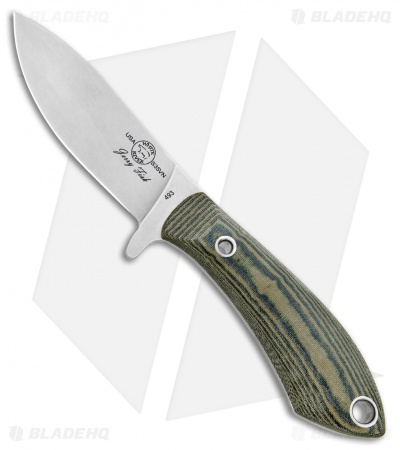 White River Sendero Bush Black and Olive Drab Linen Micarta (3.625" Stonewash) 