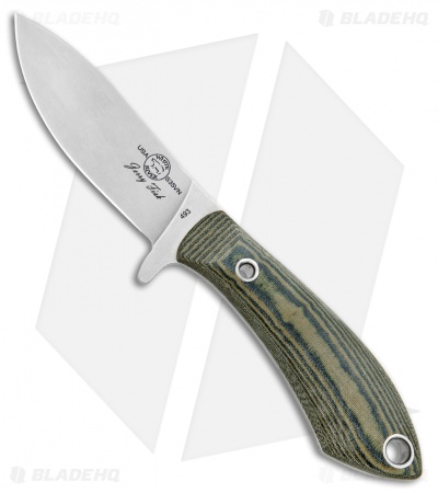 White River Sendero Bush Black and Olive Drab Linen Micarta (3.625" Stonewash) 