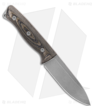 White River Ursus 45 Fixed Blade Knife Black/OD Green Linen Micarta (4.5" SW) 