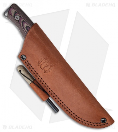 White River Ursus 45 Fixed Blade Knife Red/Black Richlite (4.5" Stonewash) 