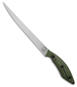 White River Knives 8" Step-Up Fillet Knife Green/Black G-10 (8" Stonewash)