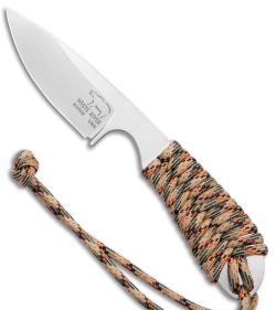 White River Knives M1 Backpacker Knife Treestand Camo Paracord (3" Stonewash)