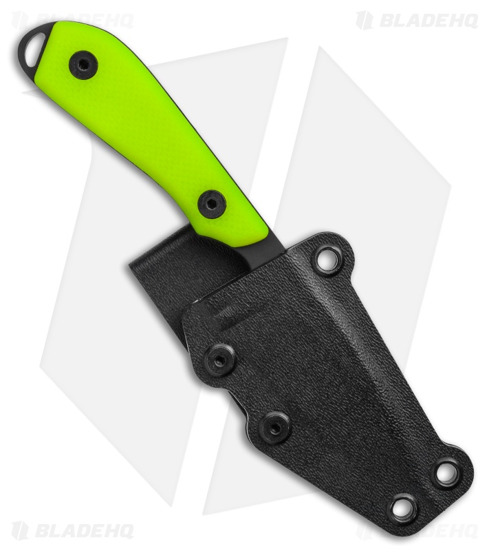 White River M1 Backpacker Pro Fixed Blade Knife HI VIS Green G-10 (3.1" PVD)