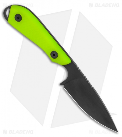 White River M1 Backpacker Pro Fixed Blade Knife HI VIS Green G-10 (3.1" PVD)
