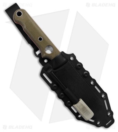 White River FC5 Firecraft Fixed Blade Knife OD Green Micarta (5" Stonewash)