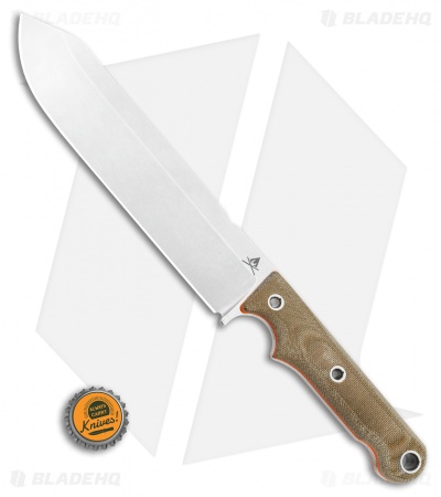 White River FC7 Firecraft Fixed Blade Knife OD Green Micarta (7" Satin)