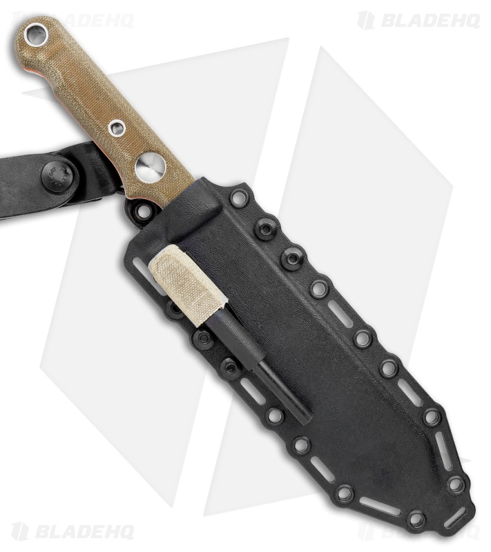 White River FC7 Firecraft Fixed Blade Knife OD Green Micarta (7" Satin)