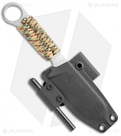 White River Firecraft 3.5 Fixed Blade Knife Treestand Camo Paracord (3.5" SW)