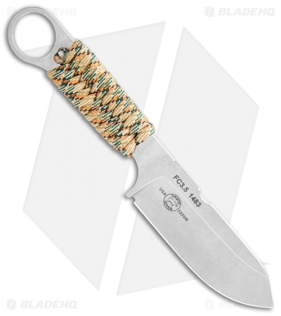 White River Firecraft 3.5 Fixed Blade Knife Treestand Camo Paracord (3.5" SW)