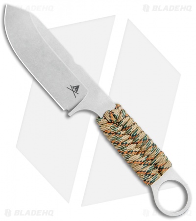 White River Firecraft 3.5 Fixed Blade Knife Treestand Camo Paracord (3.5" SW)