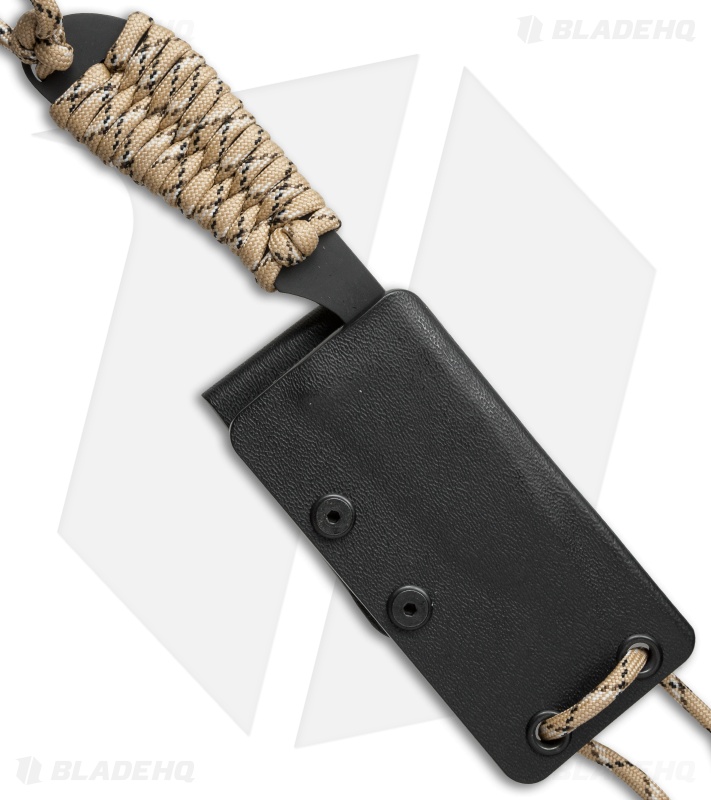 White River Knives Backpacker Knife Desert Camo Paracord (3" Black)