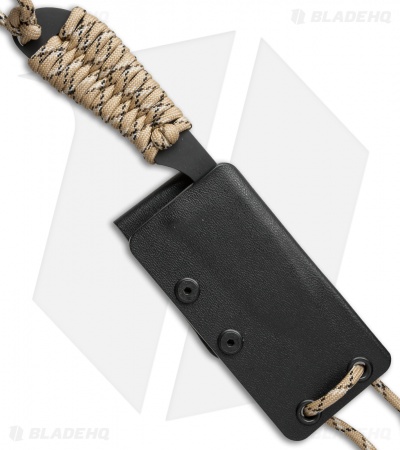 White River Knives Backpacker Knife Desert Camo Paracord (3" Black)