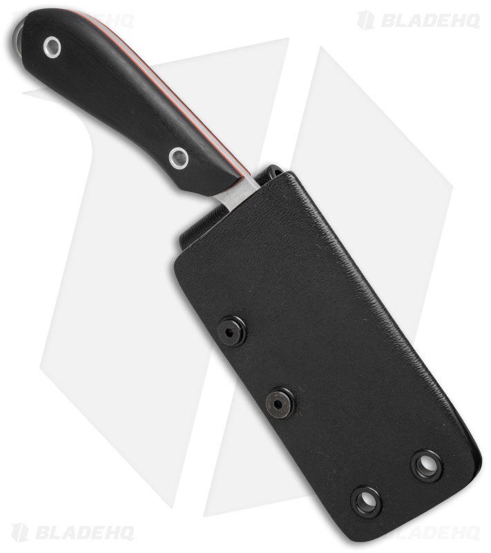 White River Knives Caper Fixed Blade Knife Black/Red G10 (3" Stonewash