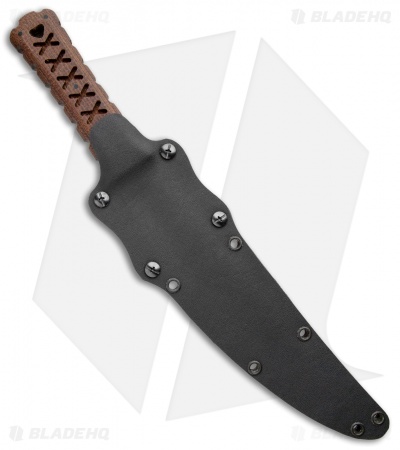 Williams Blade Design HZO Fixed Blade Knife Burlap Micarta (9" Black) HZO-002