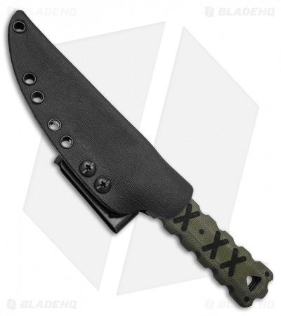 Williams Blade Design Hira Zukuri HZT 004 Fixed Blade Green Micarta (4.5" Black)