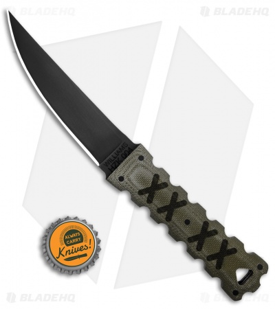 Williams Blade Design Hira Zukuri HZT 004 Fixed Blade Green Micarta (4.5" Black)